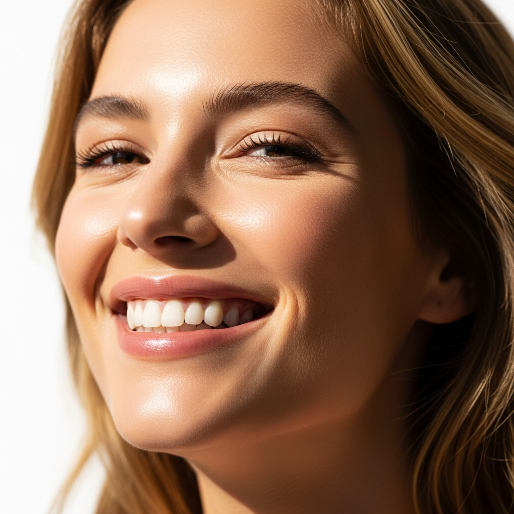Beautiful smile result from cosmetic dentistry