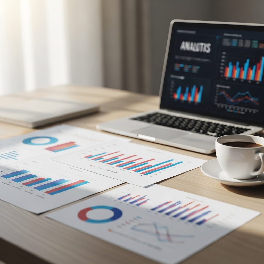 Competitive analysis workspace with analytics charts